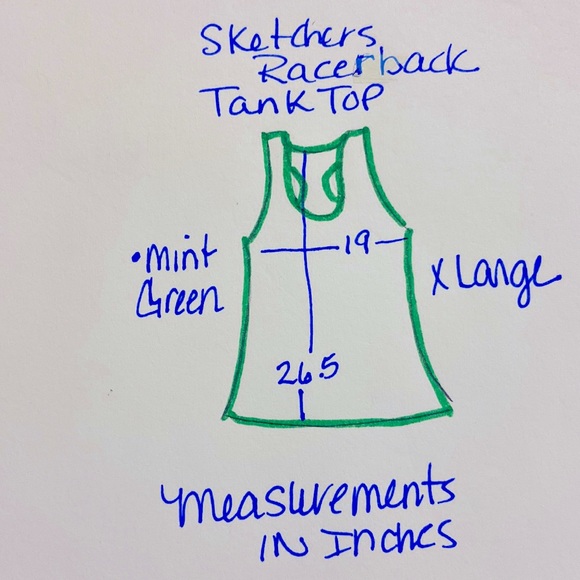 Sketchers Racerback Tank Top Mint Green. XL - Picture 7 of 8